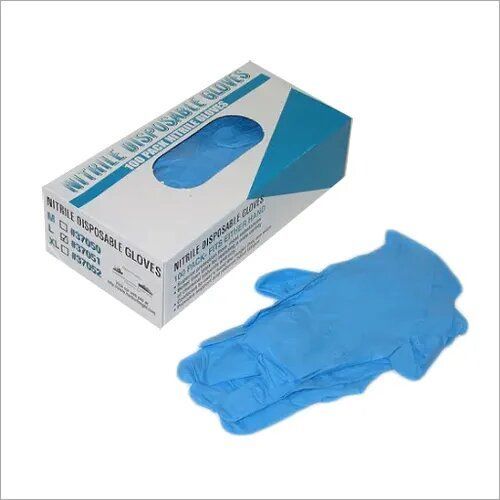 Nitrile Disposable Gloves Standard, Packaging Type : Blue