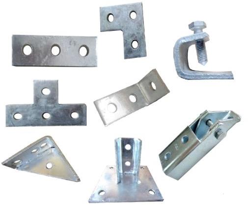 Polished Metal Strut Bracket, for Perfect Shape, Excellent Quality, Flawless Finish, Color : Silver