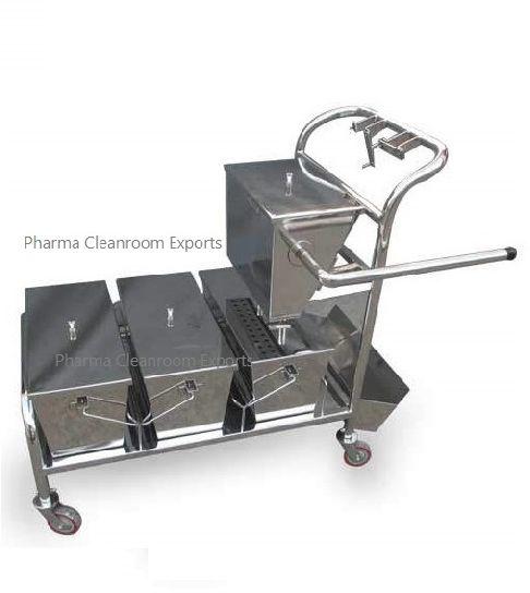Polished Metal mopping trolley, for Industrial, Feature : Comfortable, Easy To Use, Good Quality