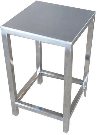 Round Polished Stainless Steel Square Stool, for Canteen, pharmaceuticals, Capacity : 1 seater