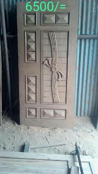 Non Polished teak entry doors