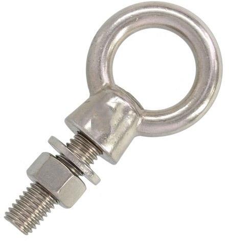 Mild Steel Eye Bolt, Color : Silver