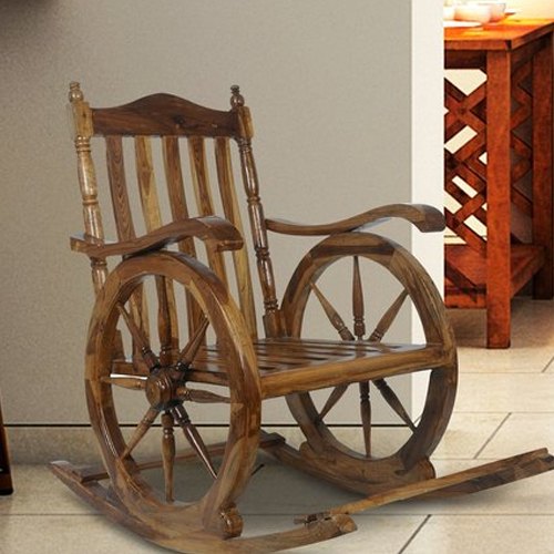 AbodeStyle Wooden Rocking Chair, Size : Standard