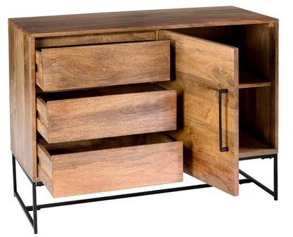 Rectangular Wooden Sideboard, for Furniture, Home Use, Pattern : Plain