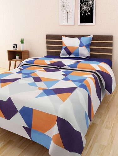 Cotton Single Bed Sheet Set, for Home, Hospital, Hotel, Salon, Size : 180x230cm, 200x200cm, 245x250cm