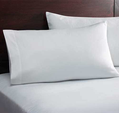Rectangle Cotton White Pillow Covers, for Home, Hotel, Size : Multisizes