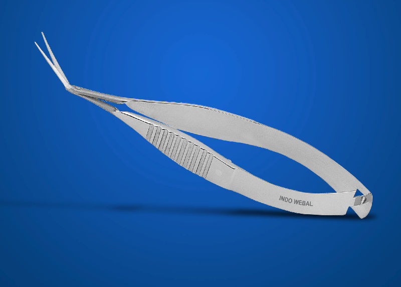 Indo Webal Polished Metal Vannas Scissors Angled, for Surgical, Feature : Corrosion Proof