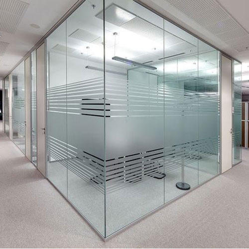 Rectangular Toughened Glass Partition, for Hotel, Mall, Office, Feature : Attractive Design
