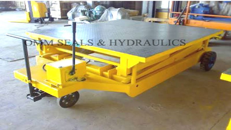 Manual 220V Hydraulic 1000-1500kg Movable Scissor Lift Table, Power : Electric