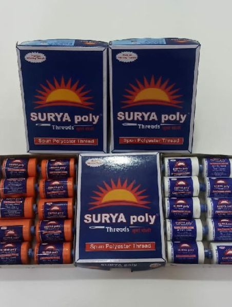 Spun Polyester Sewing Threads, For Embroidery, Stitching, Feature : Anti Bacterial, Eco Friendly, HighTenacity