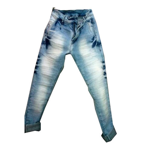Cotton Mens Denim Jeans, for Anti Wrinkle, Anti-Shrink, Color Fade Proof, Technics : Plain Dyed, Washed