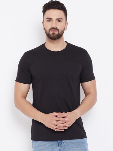 Plain Cotton Neck T Shirt, Size : M, XL, XXL