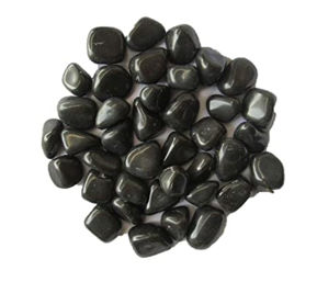 Polished Plain Black Super Crystal Pebbles, Feature : Fine Finished