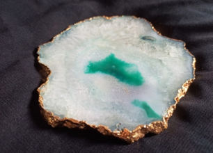 Plain Green Dyed Agate Coaster