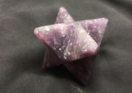 Lepidolite 12 Point Agate Merkaba Star, for Gift, Holiday Decoration, Color : Purple