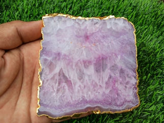 Pink Dyed Agate Coaster