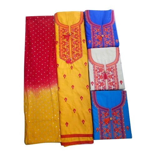 Ladies Salwar Suit Dress Material, for Making Textile Garments, Technics : Attractive Pattern, Embroidered
