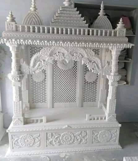 White Marble Stone Home Temple, for Office, Size : Multisize