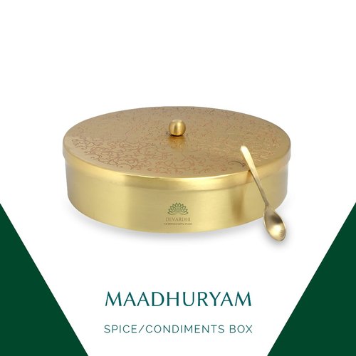Plain copper Brass Spice Box, Feature : Antibacterial, Bio-degradable