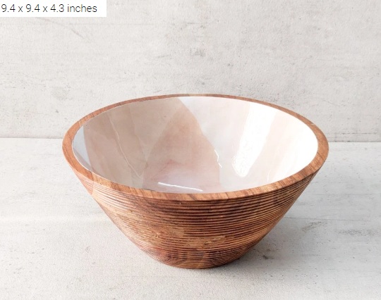 Arafaat Plain Wooden Bowls, Size : 8Inch