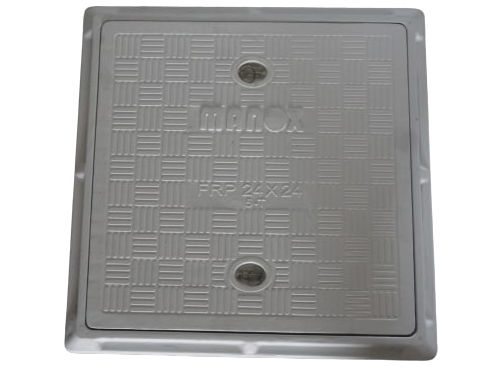 Grey 36x36 Inch Square FRP Manhole Cover, for Construction, Industrial