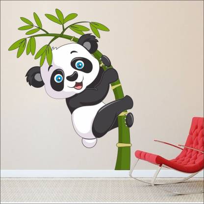 Baby Panda Custom Wall Sticker, for Home, Hotels, Offices, Restaurent, Feature : Anti-Counterfeit
