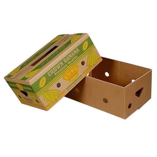 Printed Cardboard banana packaging box, Color : Brown