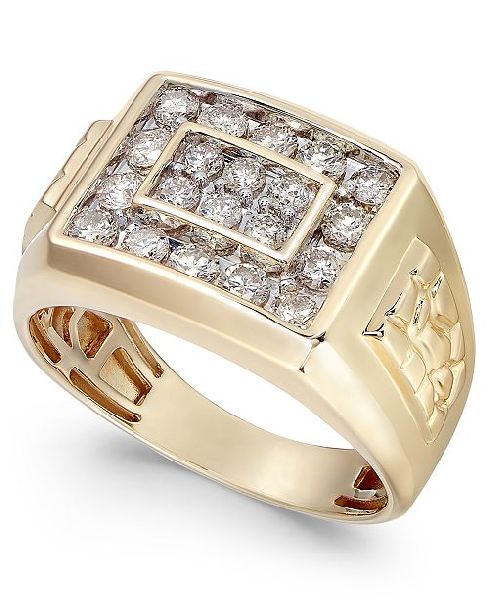 Polished Mens Gold Ring, Color : Golden