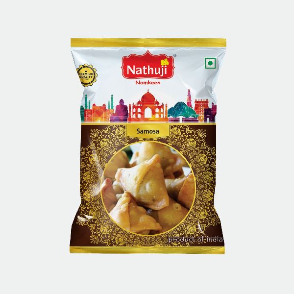 Nathuji Namkeen Spicy Samosa, Color : Brown