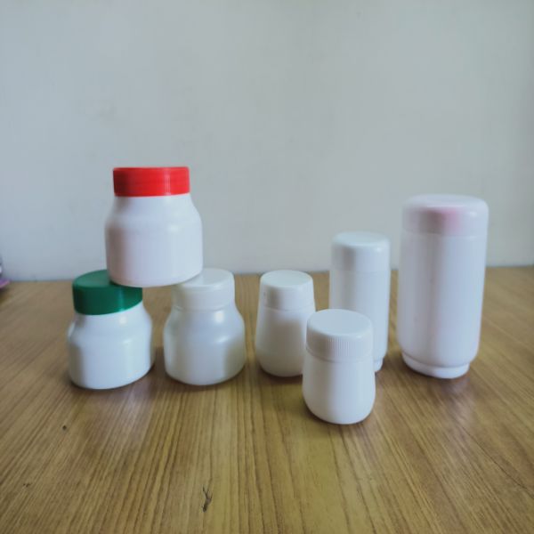 Plain HDPE Plastic Cream Jar, Shape : Round