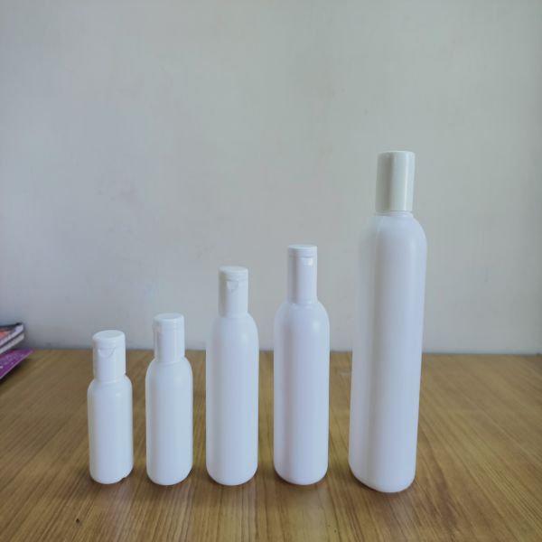 HDPE Round Lotion Bottle, for Cosmetics, Cap Type : Fliptop