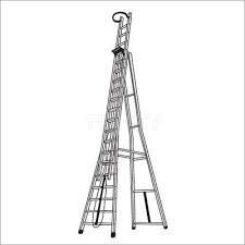Aluminium Polished Supporting Extension Ladder, Feature : Durable, Fine Finishing, Foldable, Heavy Weght Capacity