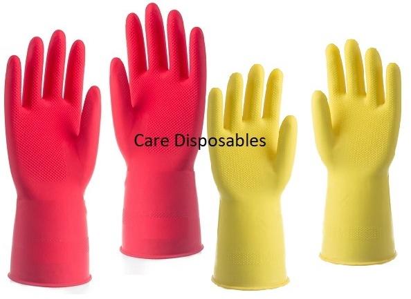Household Rubber Hand Gloves, Size : Small, Medium, Large, XL