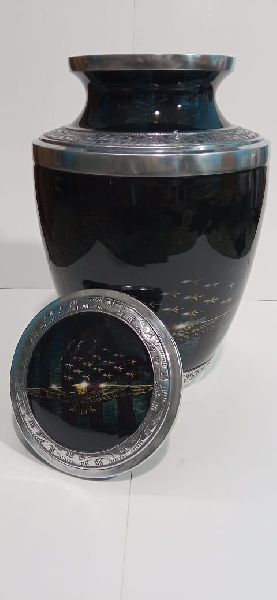 Round True American Alumn Cremation Urn, for Home Decor, Style : Modern