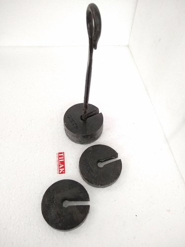 Vertical cast iron slotted weights, Color : black