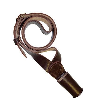 Top Quality Flag Pole Belt Carrier. Brown With Brass Insert and Black