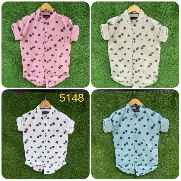 Mens Big Dot Design Printed Shirts