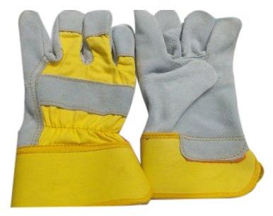 Grey Canadian Leather Safety Gloves, for Construction Work, Hand Protection, Hotel, Size : 1-5 Inch