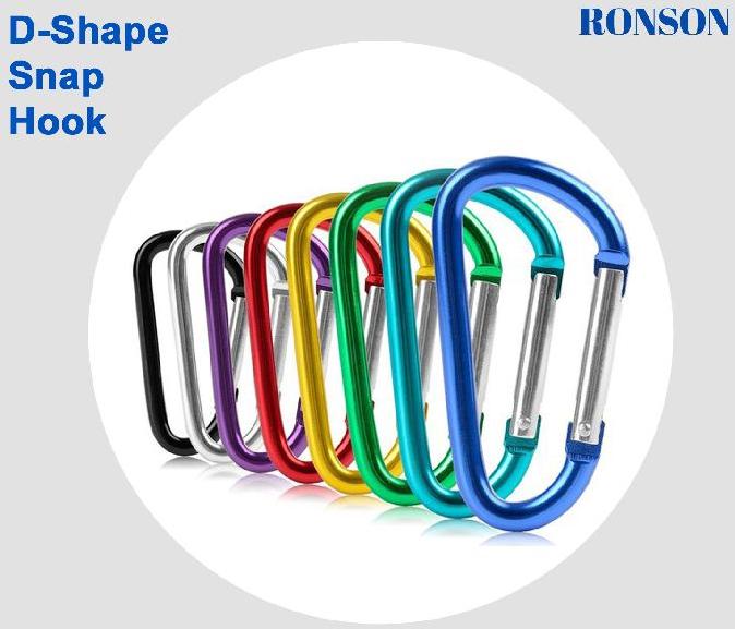 Multicolour D shape snap Hook, Feature : Durable, Hard Structure, Light Weight, Rust Proof, Sharp Notch