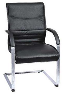 PU leather meeting room chair, Color : Black