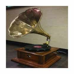 Brass Antique Gramophone, Color : wooden