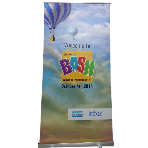 Printed roll up standee, Size : 3x6 ft