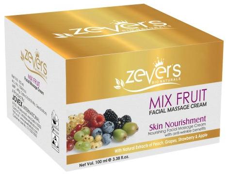 Zevers Mix Fruit Massage Cream, Packaging Size : 100ml