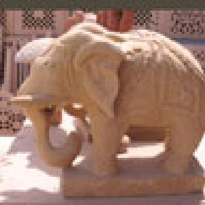 Teak Stone Elephant Statue, for Garden, Size : 4feet, 6feet, 8feet