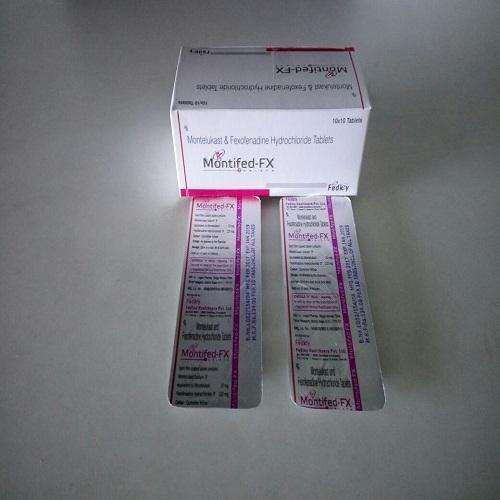 Montelukast 10mg Fexofenadine 120mg Tablet, for Anti allergic, Certification : ISO