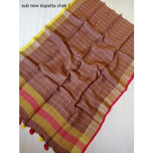 SUB Linen Dupatta, Pattern : Check