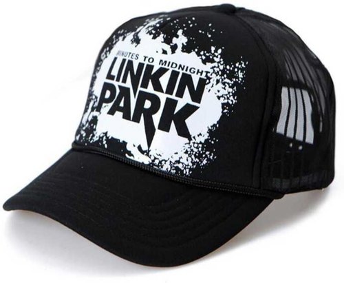 Black Printed Caps