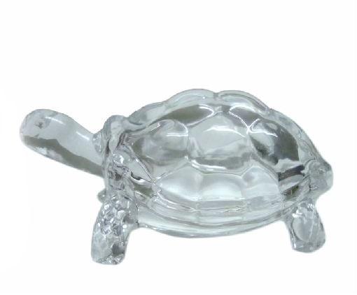 FENGSHUI CRYSTAL TORTOISE (3 INCH LENGTH), Color : White