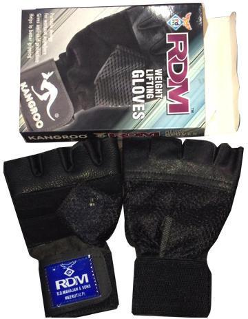 RDM Kangroo Weight Lifting Gloves, Color : Black