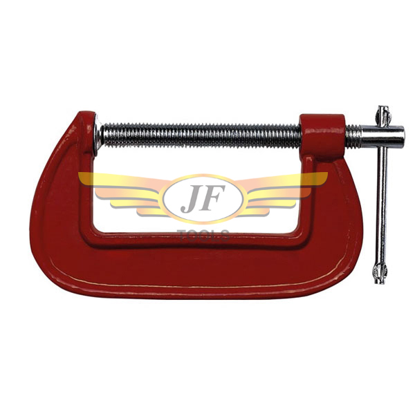 JF TOOLS Zinc Plated G Clamp, Packaging Type : Carton Box